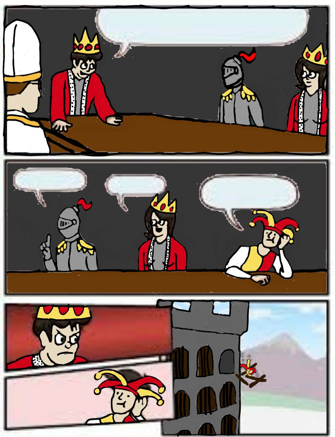 High Quality Medieval Boardroom Suggestion Blank Meme Template