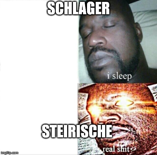 Sleeping Shaq Meme | SCHLAGER; STEIRISCHE | image tagged in memes,sleeping shaq | made w/ Imgflip meme maker