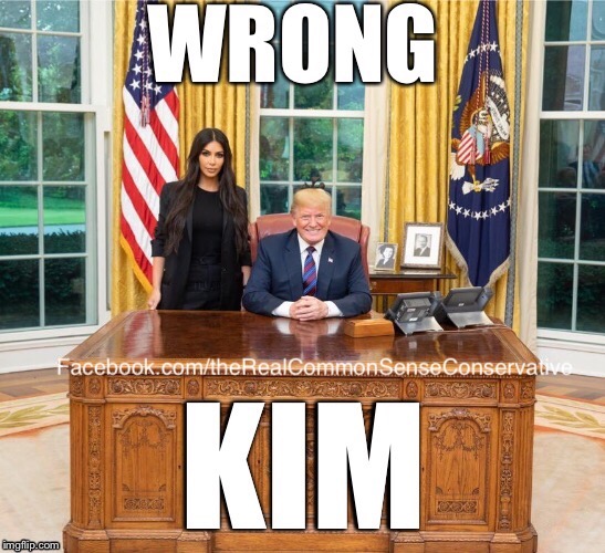 image tagged in donald trump,kim kardashian | made w/ Imgflip meme maker