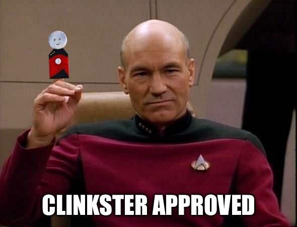 Picard with Puppet | CLINKSTER APPROVED | image tagged in picard with puppet | made w/ Imgflip meme maker