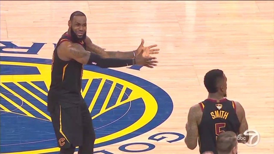 LeBron JR Smith Finals blunder Blank Meme Template