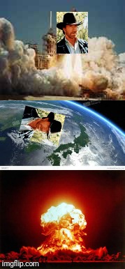 Nuclear Chuck | image tagged in hiroshima,chuck norris,memes,nuclear explosion | made w/ Imgflip meme maker