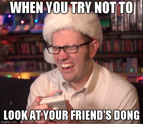 WHEN YOU TRY NOT TO; LOOK AT YOUR FRIEND'S DONG | made w/ Imgflip meme maker