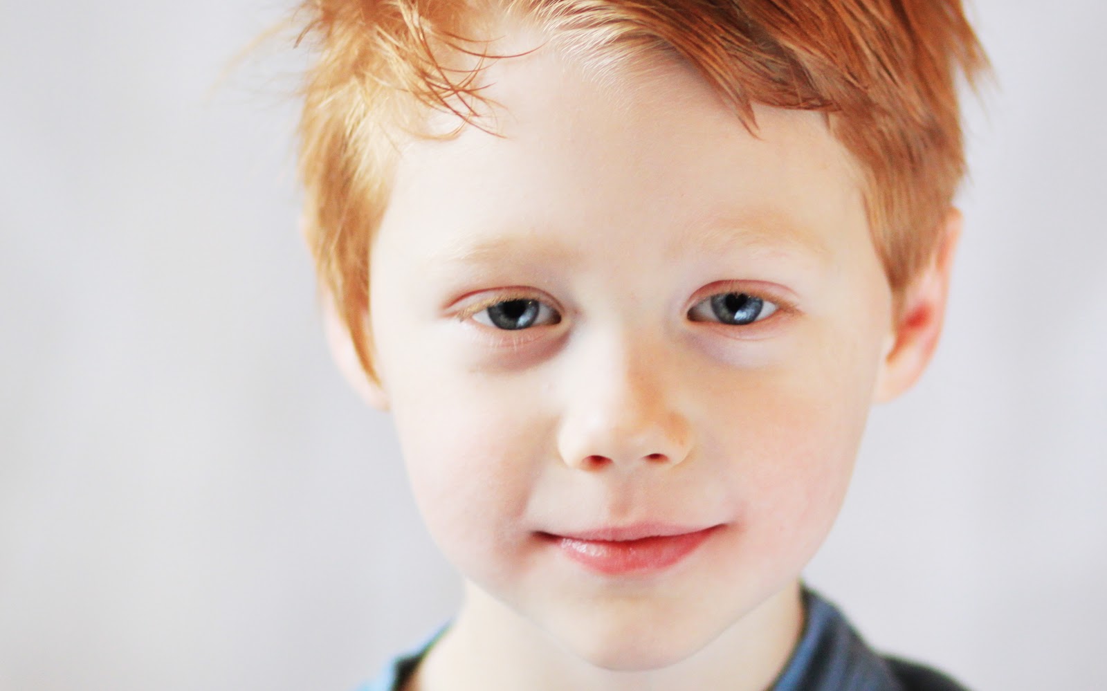 calm and content redheaded young boy Blank Meme Template