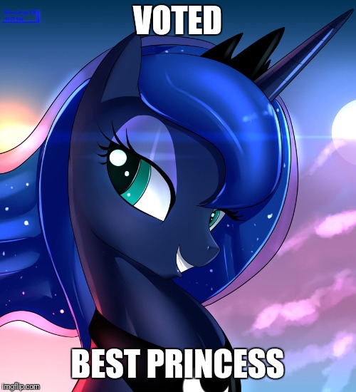 hello luna | VOTED; BEST PRINCESS | image tagged in hello luna | made w/ Imgflip meme maker