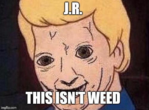 Shaggy this isnt weed fred scooby doo | J.R. THIS ISN'T WEED | image tagged in shaggy this isnt weed fred scooby doo | made w/ Imgflip meme maker