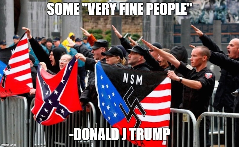 Nazi? | SOME "VERY FINE PEOPLE" -DONALD J TRUMP | image tagged in nazi | made w/ Imgflip meme maker
