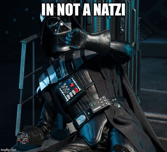 Darth Vader Handless in Seattle | IN NOT A NATZI | image tagged in darth vader handless in seattle | made w/ Imgflip meme maker