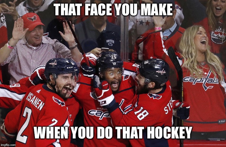 Let’s do that hockey | THAT FACE YOU MAKE; WHEN YOU DO THAT HOCKEY | image tagged in hockey,stanley cup | made w/ Imgflip meme maker