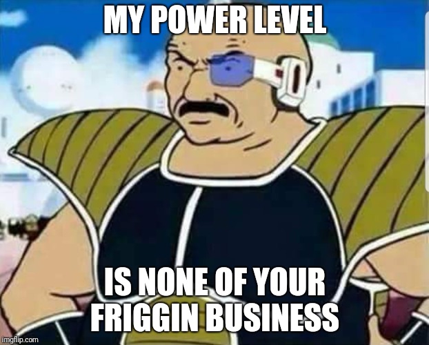 Dragonball Carl | MY POWER LEVEL; IS NONE OF YOUR FRIGGIN BUSINESS | image tagged in dbz,dbz meme,aqua teen hunger force | made w/ Imgflip meme maker