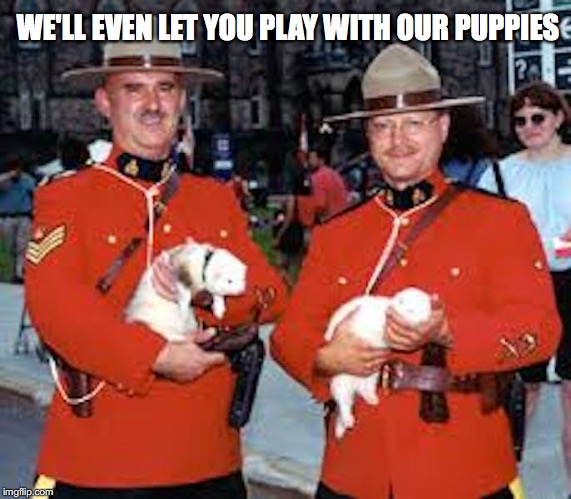 WE'LL EVEN LET YOU PLAY WITH OUR PUPPIES | made w/ Imgflip meme maker