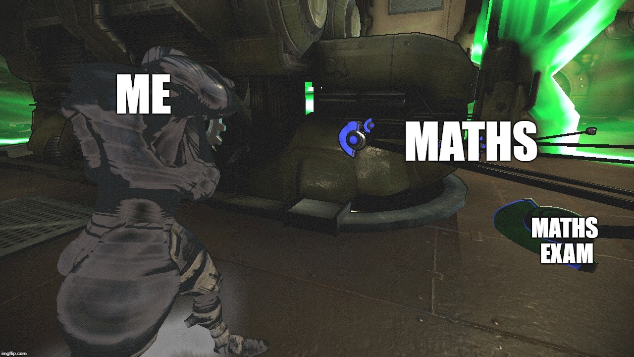 Arrows n' Butcher | ME; MATHS; MATHS EXAM | image tagged in arrows n' butcher | made w/ Imgflip meme maker