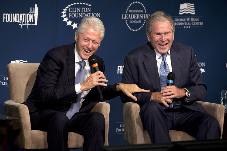 Bush And Clinton Blank Meme Template