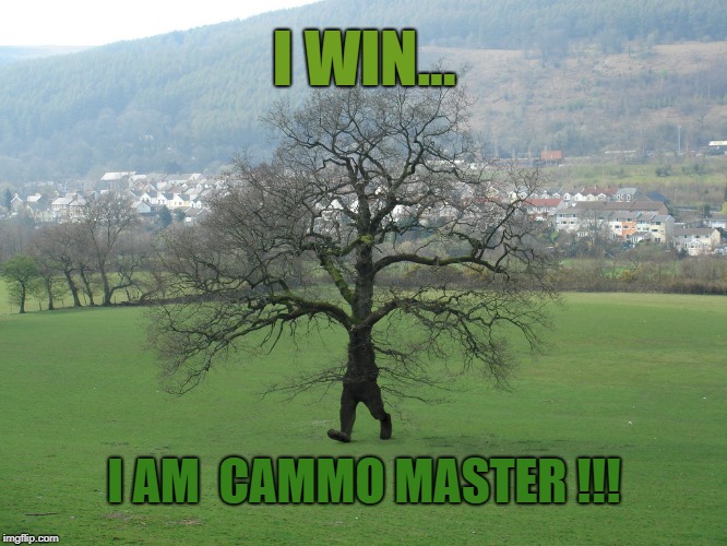 I WIN... I AM  CAMMO MASTER !!! | image tagged in cammo master | made w/ Imgflip meme maker