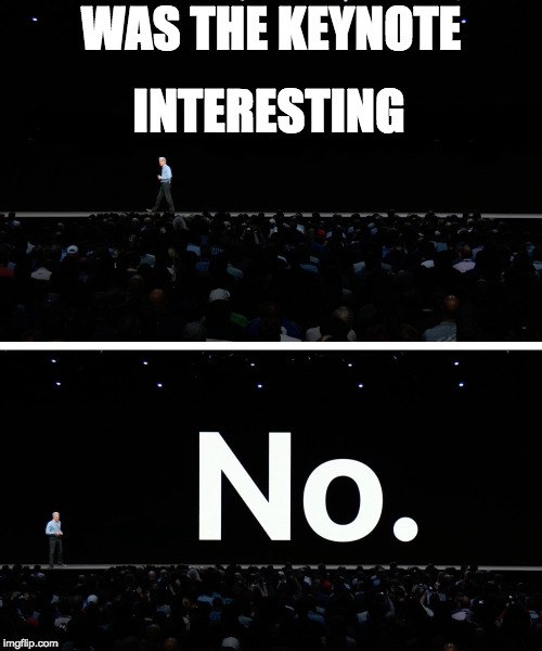 WWDC MEME | WAS THE KEYNOTE; INTERESTING | image tagged in apple,tim cook | made w/ Imgflip meme maker