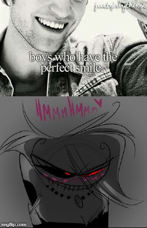 Boys...or spiders Who have the perfect smile | image tagged in hazbin hotel,just girly things,angel,funny,memes | made w/ Imgflip meme maker