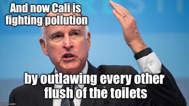 And now Cali is fighting pollution by outlawing every other flush of the toilets | made w/ Imgflip meme maker