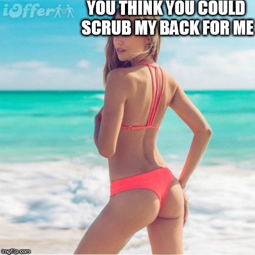 YOU THINK YOU COULD SCRUB MY BACK FOR ME | made w/ Imgflip meme maker