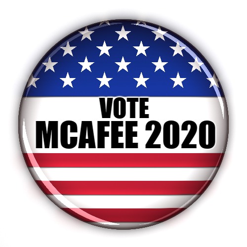 Vote John Mcafee 2020 | MCAFEE 2020; VOTE | image tagged in bitcoin,john mcafee,cryptocurrency,blockchain | made w/ Imgflip meme maker