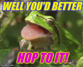 WELL YOU'D BETTER HOP TO IT! | made w/ Imgflip meme maker