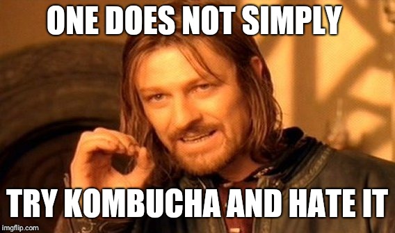 One Does Not Simply | ONE DOES NOT SIMPLY; TRY KOMBUCHA AND HATE IT | image tagged in memes,one does not simply | made w/ Imgflip meme maker