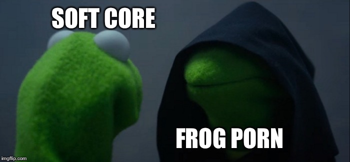 Evil Kermit Meme | SOFT CORE FROG PORN | image tagged in memes,evil kermit | made w/ Imgflip meme maker