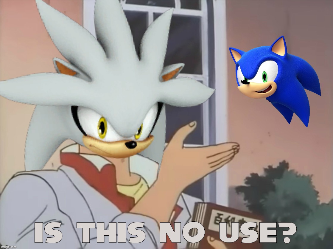 Is this no use? | image tagged in sonic 06,sonic the hedgehog,sliver the hedgehog,sega,is this a pigeon,funny | made w/ Imgflip meme maker