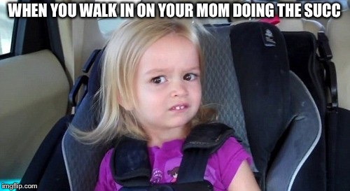 grossed out kid | WHEN YOU WALK IN ON YOUR MOM DOING THE SUCC | image tagged in grossed out kid | made w/ Imgflip meme maker
