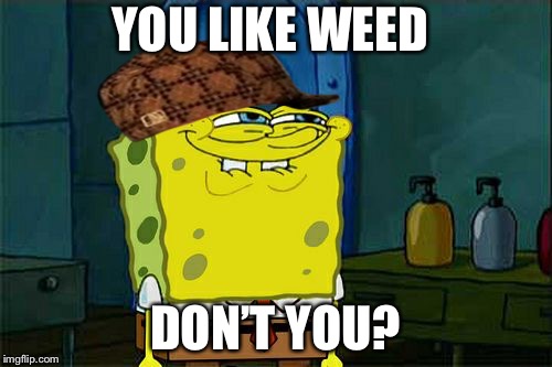 Don't You Squidward | YOU LIKE WEED; DON’T YOU? | image tagged in memes,dont you squidward,scumbag | made w/ Imgflip meme maker