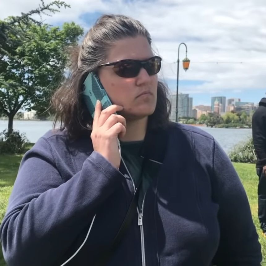 White Woman Calling Cops Blank Meme Template