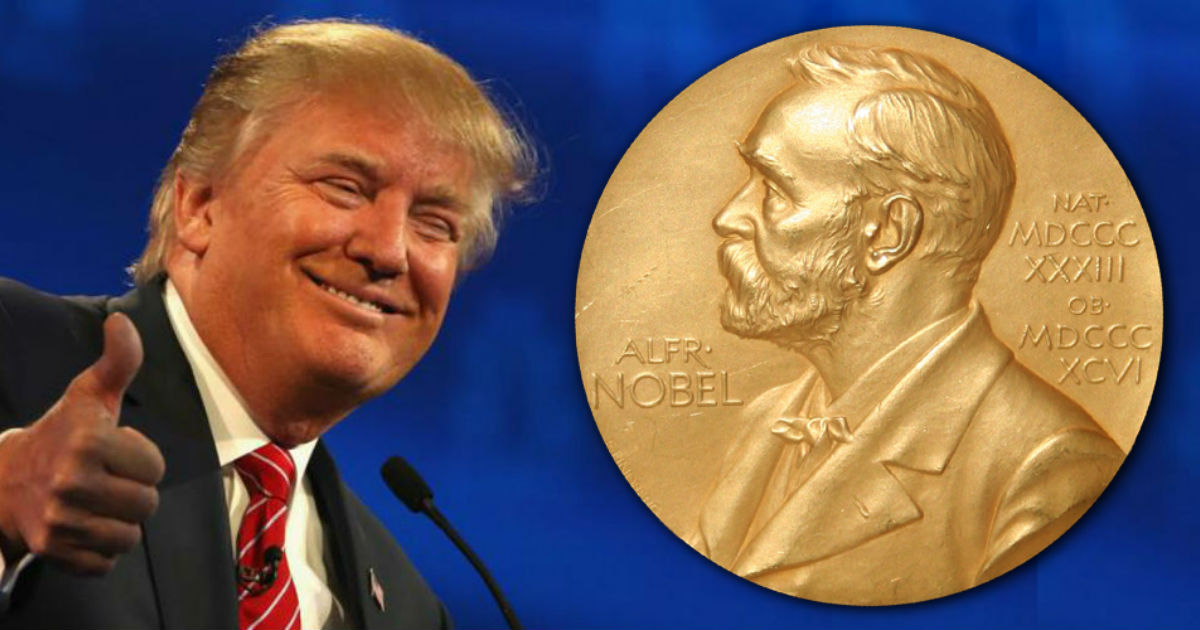 High Quality Trump Nobel Prize Blank Meme Template
