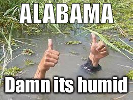 underWater | ALABAMA; Damn its humid | image tagged in underwater | made w/ Imgflip meme maker
