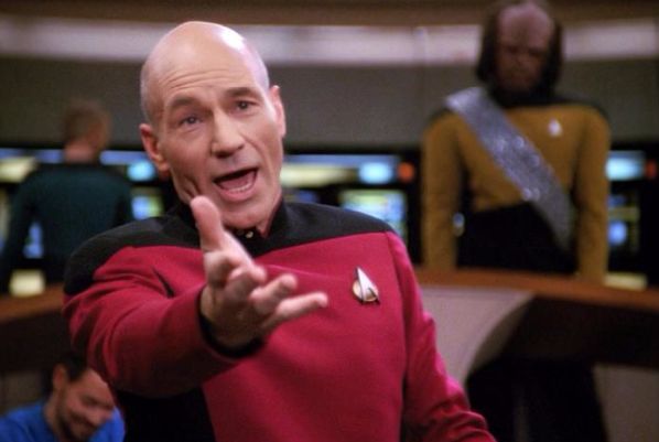 High Quality Capt Picard Blank Meme Template