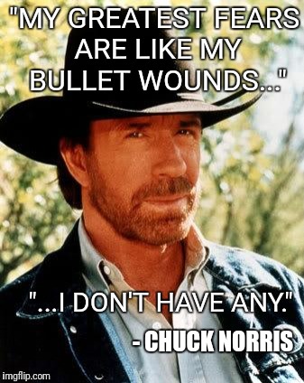 He is the bullet's greatest fear | "MY GREATEST FEARS ARE LIKE MY BULLET WOUNDS..."; "...I DON'T HAVE ANY."; - CHUCK NORRIS | image tagged in memes,chuck norris,dank,frontpage,raydog | made w/ Imgflip meme maker