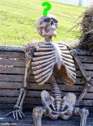 Waiting Skeleton Meme | ? | image tagged in memes,waiting skeleton | made w/ Imgflip meme maker