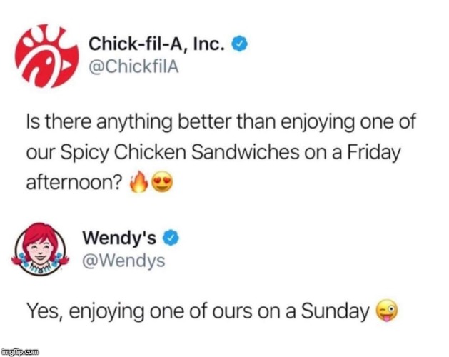 ROFL  Love Wendy's humor!  :-) | . | image tagged in funny memes,wendy's,chick fil a,mcdonalds,christians,church | made w/ Imgflip meme maker