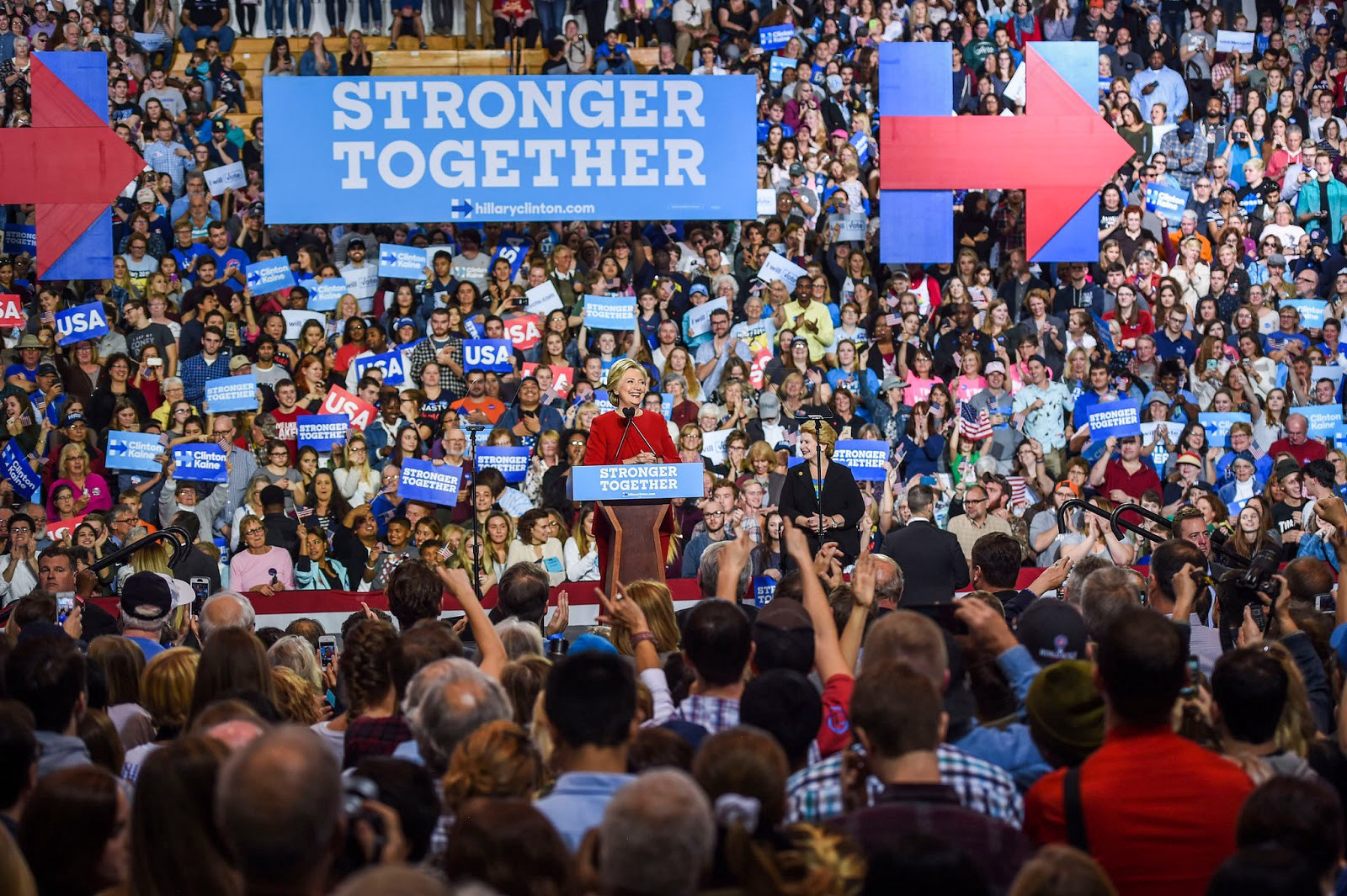 High Quality Hillary Clinton. Stronger Together, Lost Together Blank Meme Template