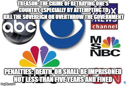 TREASON: THE CRIME OF BETRAYING ONE'S COUNTRY, ESPECIALLY BY ATTEMPTING TO KILL THE SOVEREIGN OR OVERTHROW THE GOVERNMENT; PENALTIES:  DEATH, OR SHALL BE IMPRISONED NOT LESS THAN FIVE YEARS AND FINED | made w/ Imgflip meme maker