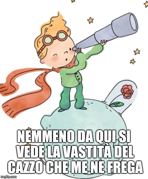 NEMMENO DA QUI SI VEDE LA VASTITÀ DEL CAZZO CHE ME NE FREGA | made w/ Imgflip meme maker