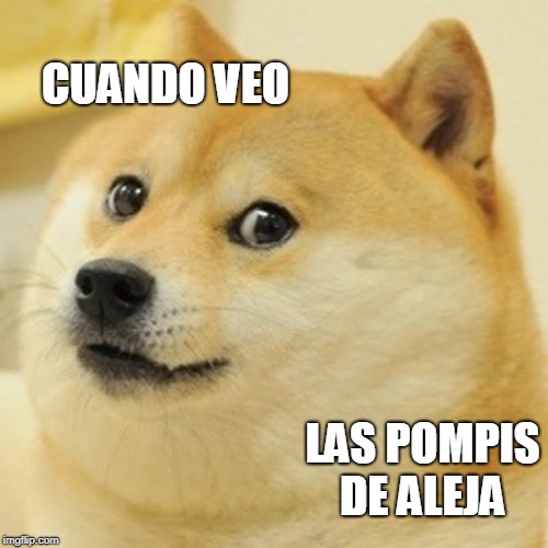 Doge | CUANDO VEO; LAS POMPIS DE ALEJA | image tagged in memes,doge | made w/ Imgflip meme maker