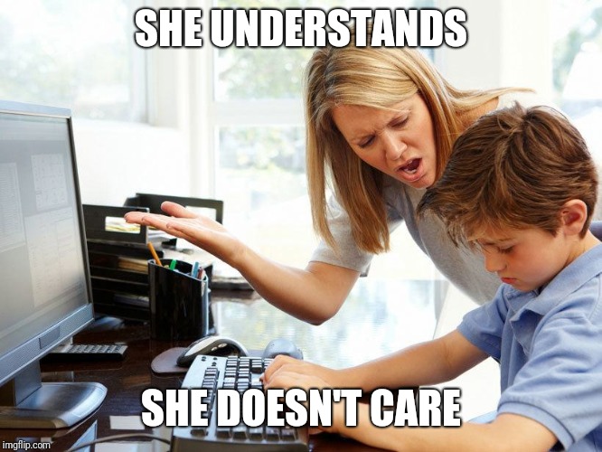 SHE UNDERSTANDS SHE DOESN'T CARE | made w/ Imgflip meme maker