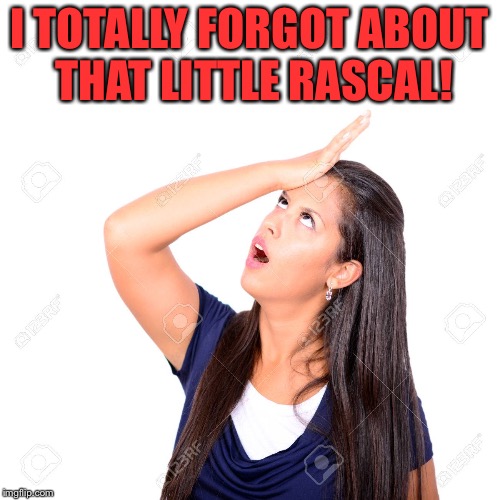 I TOTALLY FORGOT ABOUT THAT LITTLE RASCAL! | made w/ Imgflip meme maker