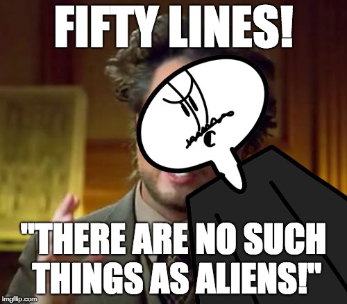 Mr. Albany on Ancient Aliens | FIFTY LINES! "THERE ARE NO SUCH THINGS AS ALIENS!" | image tagged in ancient aliens,mr albany | made w/ Imgflip meme maker