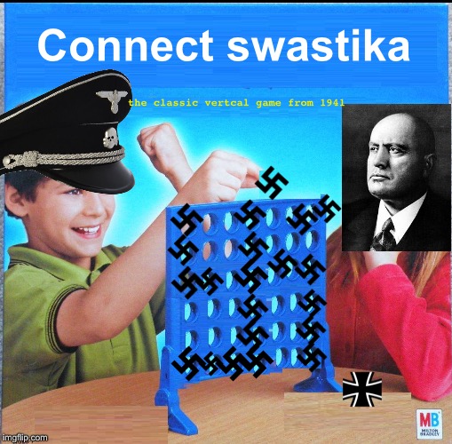 Who would play this? (Btw I worked 3 hours all for one stupid meme) | Connect swastika; the classic vertcal game from 1941 | image tagged in blank connect four,swastika,nazi,1941,ww2,memes | made w/ Imgflip meme maker