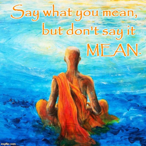 Say What You Mean... | Say what you mean, but don't say it; MEAN. | image tagged in don't say mean,say what you mean,don't be mean | made w/ Imgflip meme maker