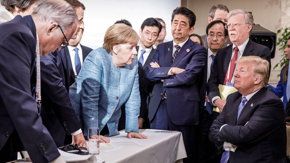 High Quality Angela Merkel Donald Trump Blank Meme Template