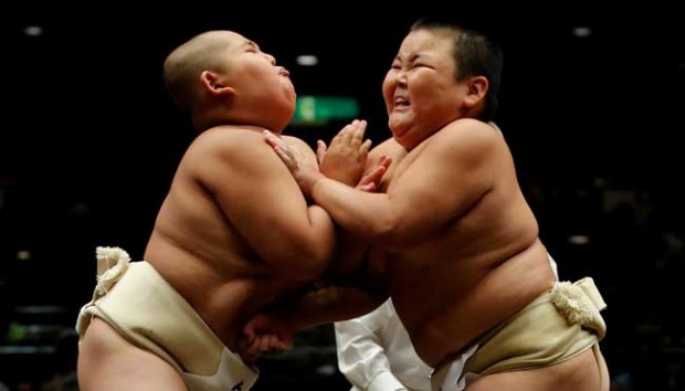 High Quality Child sumo wrestlers Blank Meme Template