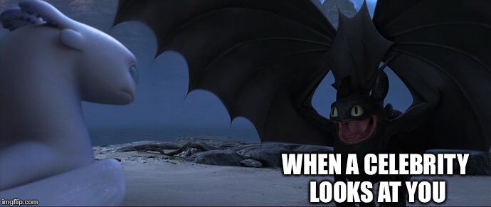WHEN A CELEBRITY LOOKS AT YOU | made w/ Imgflip meme maker