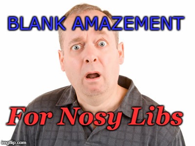 BLANK AMAZEMENT; For Nosy Libs | image tagged in libs | made w/ Imgflip meme maker