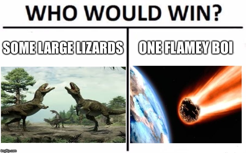 Who Would Win? Meme | SOME LARGE LIZARDS; ONE FLAMEY BOI | image tagged in memes,who would win | made w/ Imgflip meme maker